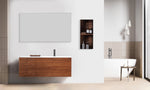 SHADOW 12" WALNUT WALL MOUNT MODERN BATHROOM SIDE CABINET