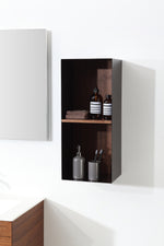 SHADOW 12" WALNUT WALL MOUNT MODERN BATHROOM SIDE CABINET