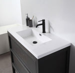 ANNECY 24” CHARCOAL OAK FREESTANDING MODERN BATHROOM VANITY