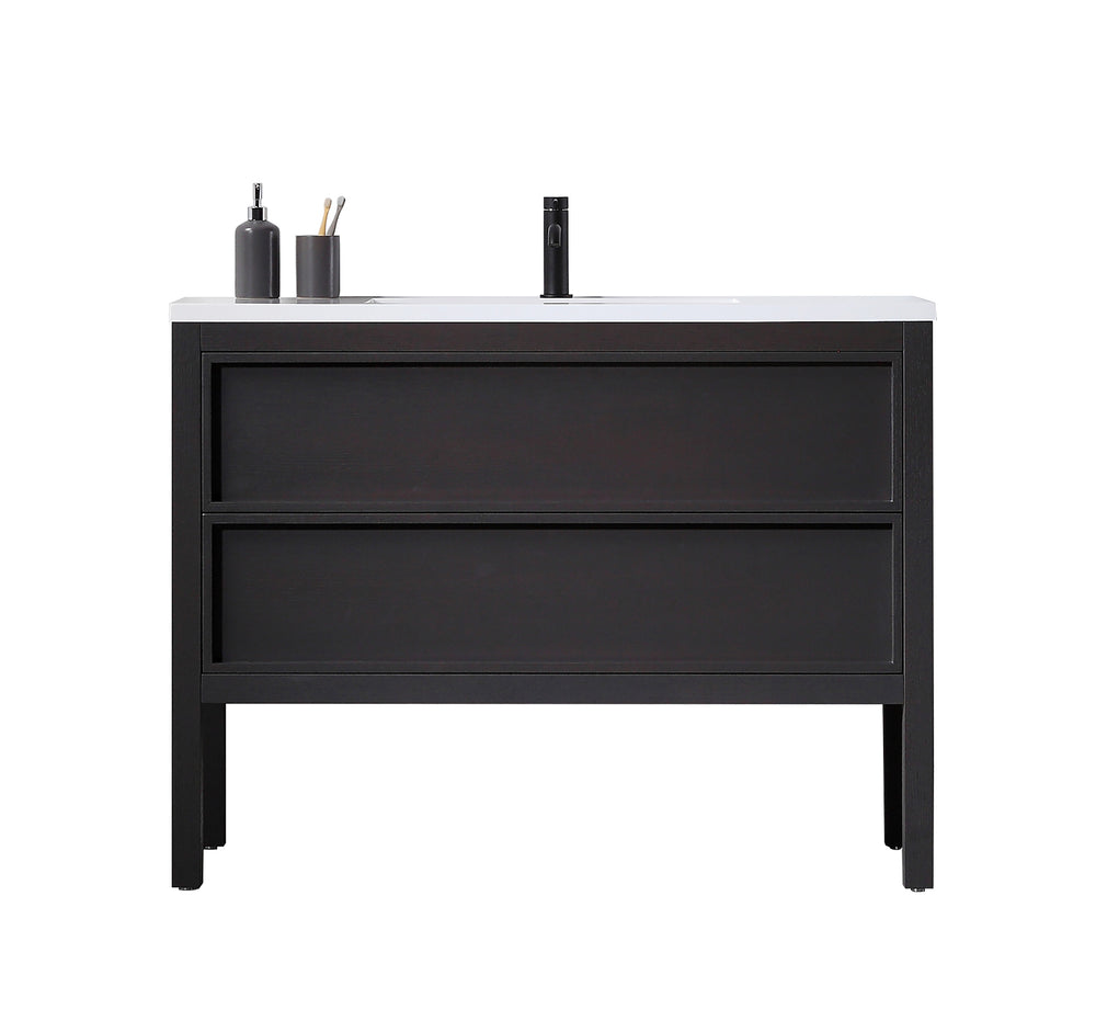 ANNECY 48”  CHARCOAL OAK FREESTANDING MODERN BATHROOM VANITY