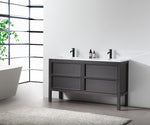 ANNECY 55” CHARCOAL OAK FREESTANDING MODERN BATHROOM VANITY