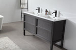 ANNECY 55” CHARCOAL OAK FREESTANDING MODERN BATHROOM VANITY