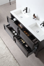 ANNECY 55” CHARCOAL OAK FREESTANDING MODERN BATHROOM VANITY