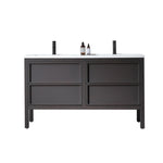 ANNECY 55” CHARCOAL OAK FREESTANDING MODERN BATHROOM VANITY