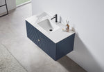 BARCELONA 42” DARK BLUE WALL MOUNT MODERN BATHROOM VANITY