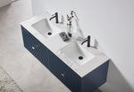 BARCELONA 60” DARK BLUE WALL MOUNT MODERN BATHROOM VANITY