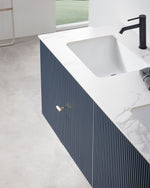 BARCELONA 60” DARK BLUE WALL MOUNT MODERN BATHROOM VANITY