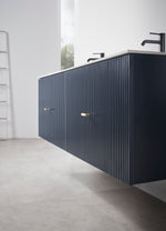 BARCELONA 60” DARK BLUE WALL MOUNT MODERN BATHROOM VANITY