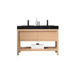 BIBURY 48” WHITEWASH OAK FREESTANDING MODERN BATHROOM VANITY