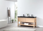 BIBURY 60” WHITEWASH OAK FREESTANDING MODERN BATHROOM VANITY