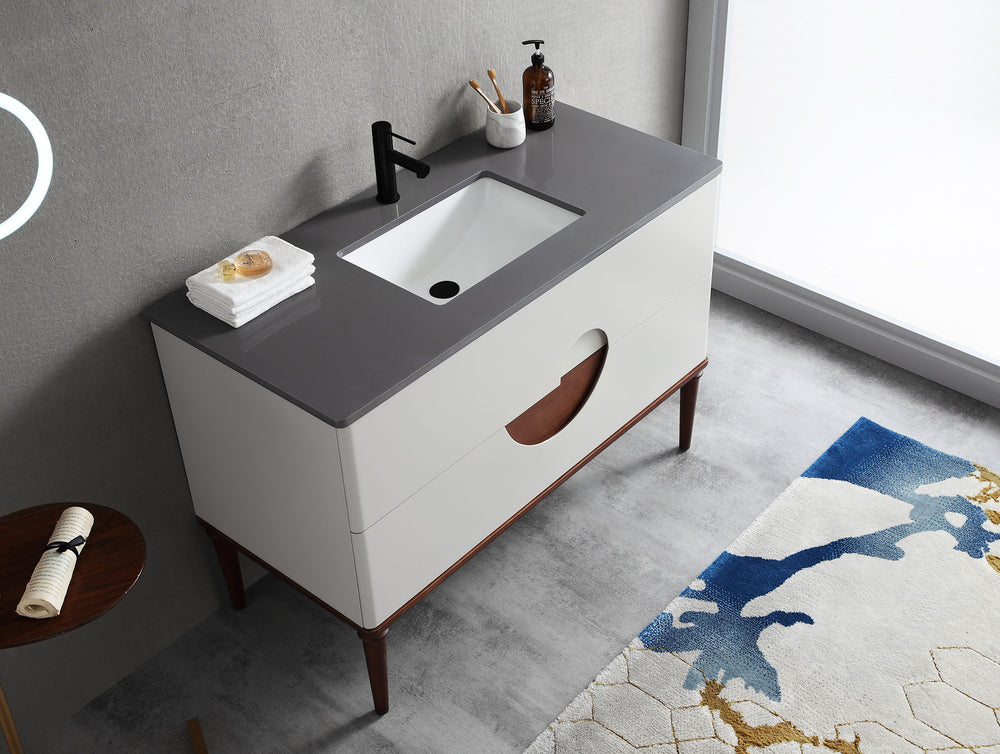 BURANO 48” BEIGE FREESTANDING MODERN BATHROOM VANITY