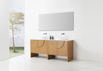 CELLE 72” PECAN OAK FREESTANDING MODERN BATHROOM VANITY