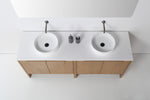 CELLE 72” PECAN OAK FREESTANDING MODERN BATHROOM VANITY