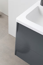 COLMAR 24” DARK GRAY WALL MOUNT MODERN BATHROOM VANITY