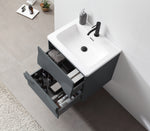 COLMAR 24” DARK GRAY WALL MOUNT MODERN BATHROOM VANITY