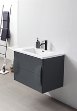 COLMAR 30” DARK GRAY WALL MOUNT MODERN BATHROOM VANITY