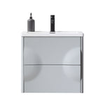 COLMAR 24” LIGHT GRAY WALL MOUNT MODERN BATHROOM VANITY