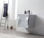 COLMAR 24” LIGHT GRAY WALL MOUNT MODERN BATHROOM VANITY