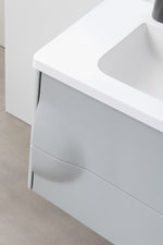 COLMAR 30” LIGHT GRAY WALL MOUNT MODERN BATHROOM VANITY