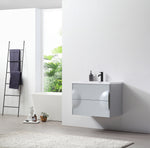 COLMAR 30” LIGHT GRAY WALL MOUNT MODERN BATHROOM VANITY