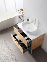 COLMAR 36”  WHITEWASH OAK FREESTANDING MODERN BATHROOM VANITY