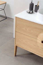 COLMAR 48”  WHITEWASH OAK FREESTANDING MODERN BATHROOM VANITY