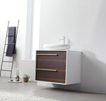 GOREME 30” SMOKE GRAY OAK WALL MOUNT MODERN BATHROOM VANITY