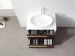 GOREME 30” SMOKE GRAY OAK WALL MOUNT MODERN BATHROOM VANITY