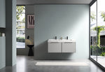 MANAROLA 48”  SILVER GRAY WITH THICK QUARTZ WALL MOUNT MODERN BATHROOM VANITY