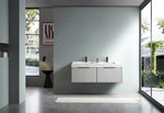 MANAROLA 60” SILVER GRAY WITH THICK QUARTZ WALL MOUNT MODERN BATHROOM VANITY