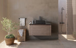 OCALA 36” CHESTNUT WALL MOUNT MODERN BATHROOM VANITY