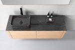 OCALA 60” MAPLE WALL MOUNT MODERN BATHROOM VANITY (LEFT SINK/RIGHT SINK/DOUBLE SINK)