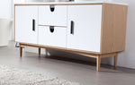 PORTREE 60”  MATTE WHITE MID-CENTURY FREESTANDING BATHROOM VANITY