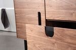 PORTREE 60” WALNUT MID-CENTURY FREESTANDING BATHROOM VANITY