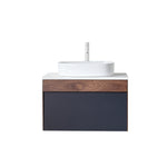 RONDA 30” DARK BLUE WALL MOUNT MODERN BATHROOM VANITY