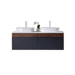 RONDA 55” DARK BLUE WALL MOUNT MODERN BATHROOM VANITY