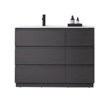 ROTHENBURG 42” CHARCOAL FREESTANDING MODERN BATHROOM VANITY