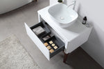 SEBASTIAN 36” GLOSS WHITE DUAL MOUNT MODERN BATHROOM VANITY