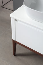 SEBASTIAN 60” GLOSS WHITE DUAL MOUNT MODERN BATHROOM VANITY