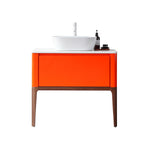 SEBASTIAN 36” RED AMBER DUAL MOUNT MODERN BATHROOM VANITY