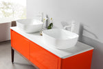 SEBASTIAN 60” RED AMBER DUAL MOUNT MODERN BATHROOM VANITY