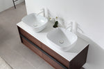 SINTRA 55”  DARK WALNUT OAK WALL MOUNTED MODERN BATHROOM VANITY