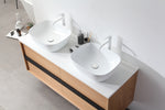 SINTRA 55”  WHITEWASH OAK WALL MOUNTED MODERN BATHROOM VANITY