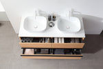 SINTRA 55”  WHITEWASH OAK WALL MOUNTED MODERN BATHROOM VANITY