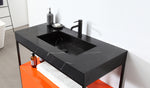 TEXEL 42”  RED AMBER/BLACK INDUSTRIAL STYLE FREESTANDING BATHROOM VANITY