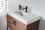 VEEMON 36” WALNUT DUAL MOUNT MODERN BATHROOM VANITY