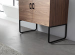 VEEMON 36” WALNUT DUAL MOUNT MODERN BATHROOM VANITY