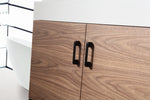 VEEMON 36” WALNUT DUAL MOUNT MODERN BATHROOM VANITY