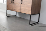 VEEMON 48” WALNUT DUAL MOUNT MODERN BATHROOM VANITY